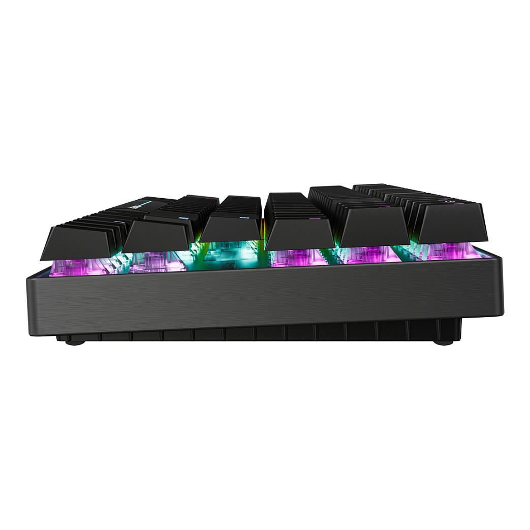 Tastierë Gaming CHERRY XTRFY MX 8.2 Pro TMR / TKL / 87 Taste / CHERRY MK Crystal Magnetic / TMR / 8000 Hz / 2.4 GHz + Bluetooth + USB-C / RGB – Zezë/Bardhë - 4
