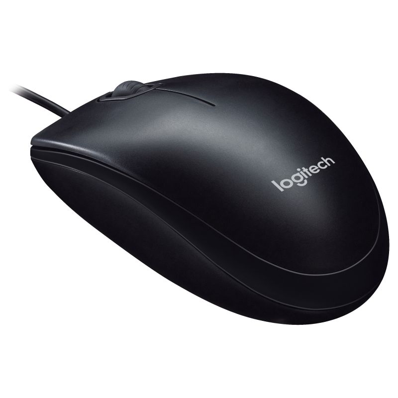 Maus pa kabllo Logitech M90 – USB, Optik, 1000 DPI, 3 Butona, me Kabllo, e zezë - 2