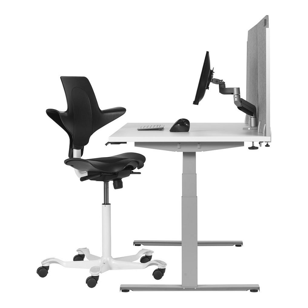 NdarĂ«se pĂ«r TavolinĂ« BakkerElkhuizen BE Safety Screen back BNESSBLGY180, 1800 Ă 600mm, PET-Felt, Akustike - Gri e ĂelĂ«t - 3