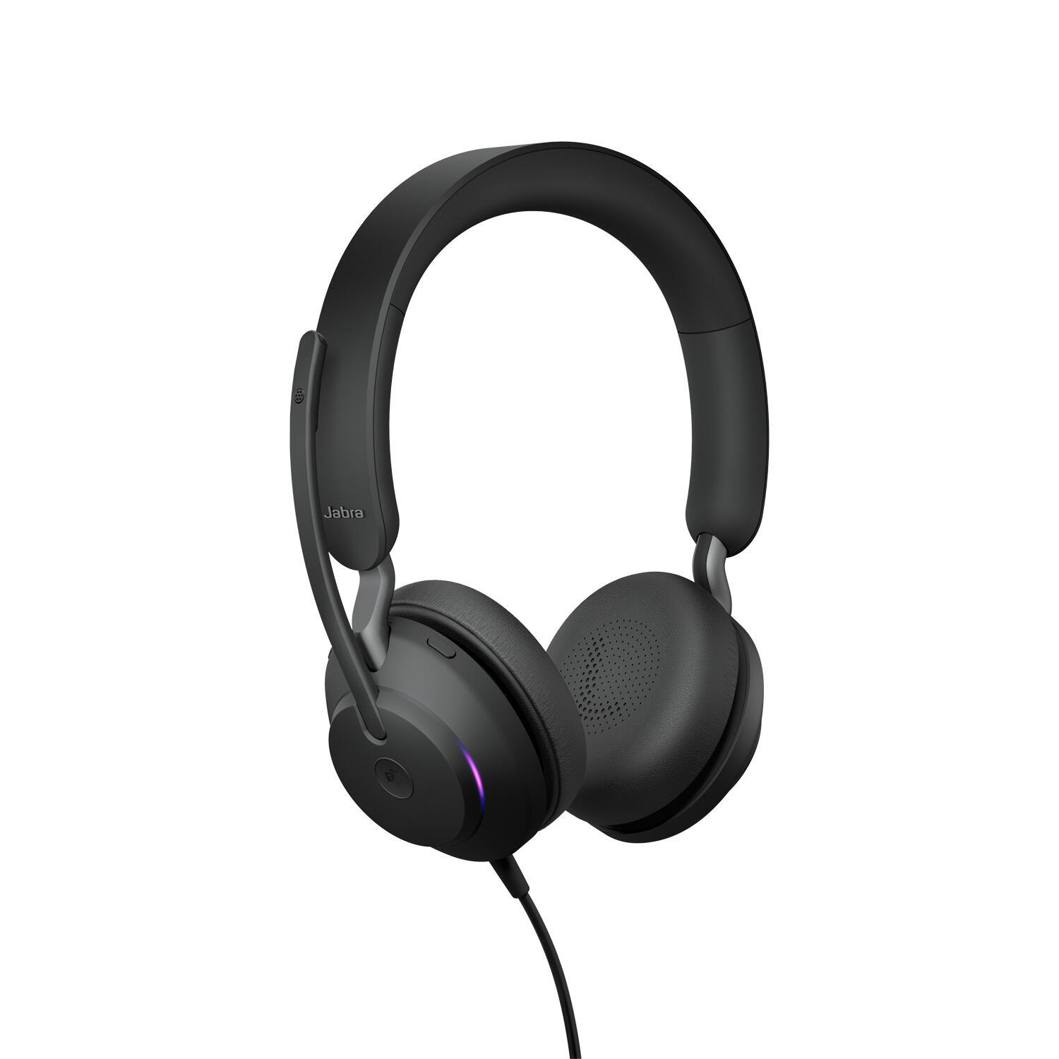 Kufje me kabllo Jabra Evolve2 40 SE / USB-A / 3 Mikrofona / 40mm Driver / Busylight - Zezë - 3