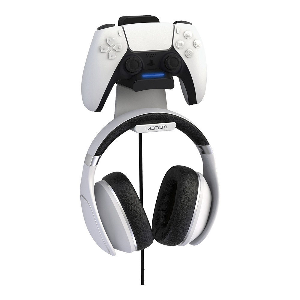 Aksesorë për Konsolë Venom VS5018 / PlayStation 5 / Stacion Karikimi për DualSense / Mbajtëse për Kufje / Wired – Zezë/Bardhë - 3