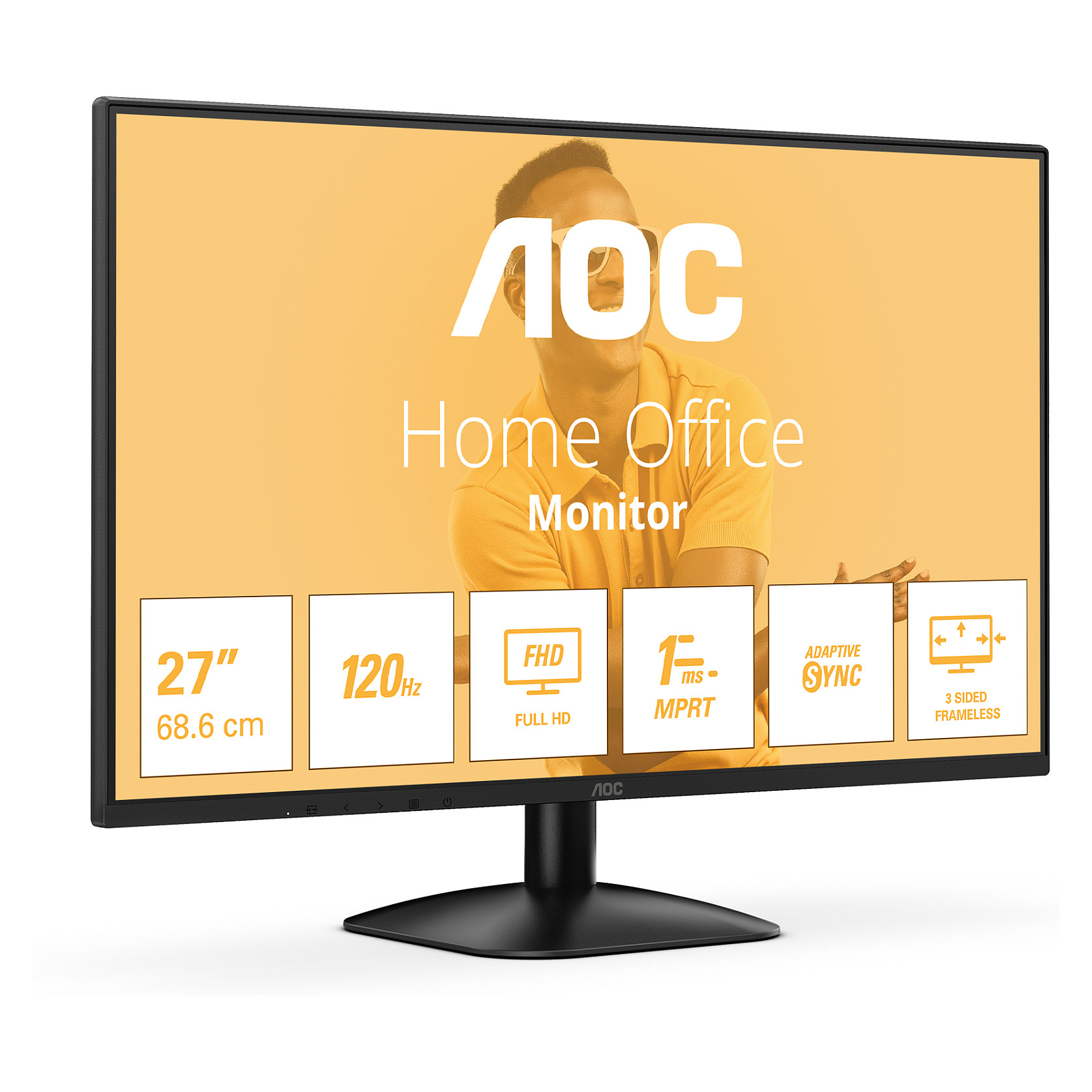 Monitor Gaming AOC 7B31H / 27" / Full HD IPS / 120 Hz / 1 ms / VGA+HDMI / Zezë - 2