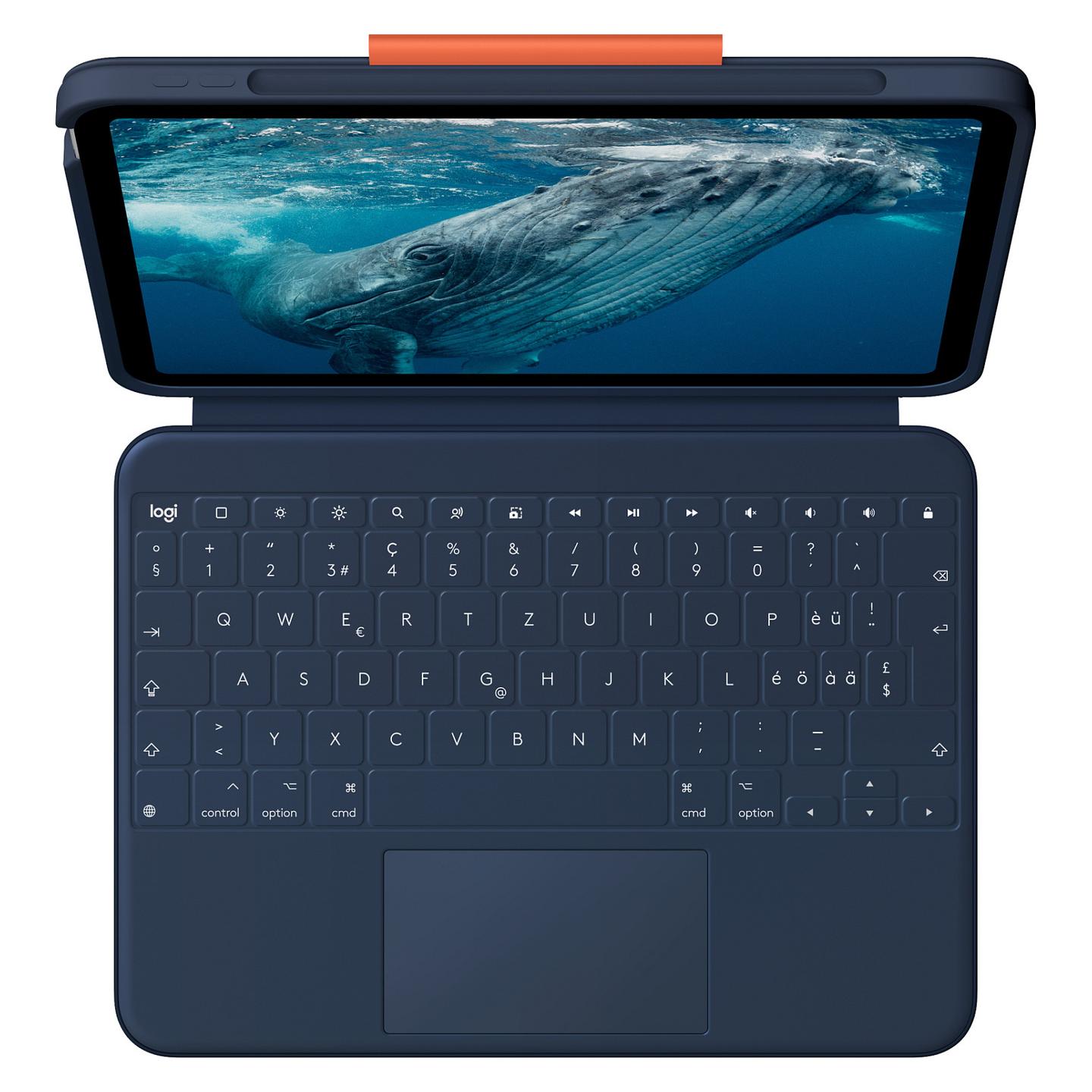 Aksesor për tablet Logitech Rugged Combo 4c Touch / iPad 10. Gjeneratë & A16 / Smart Connector / Trackpad – Blu - 3
