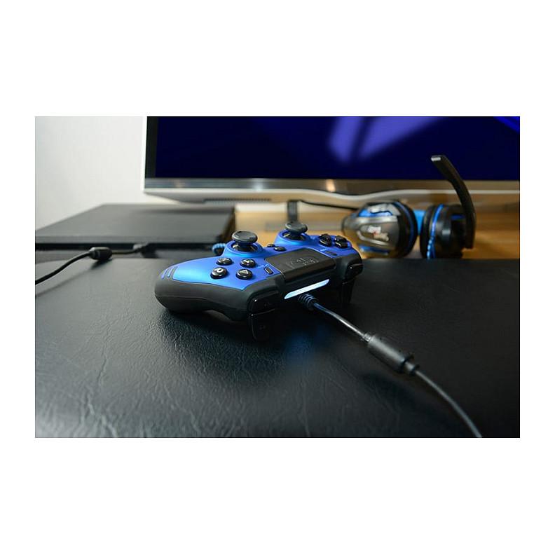 Kontroller Gaming Steelplay Slim Pack, USB, Vibrim Dual, PS3, PS4, PC – Blu - 4