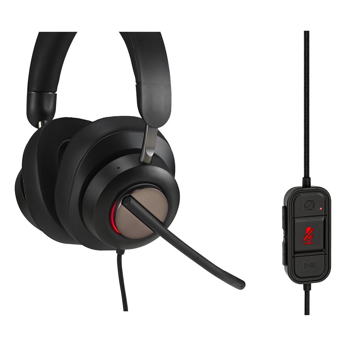 Kufje me kabllo Kensington H2000 / USB-C / Stereo / 40mm / Mikrofon me reduktim të zhurmës - Zezë - 7