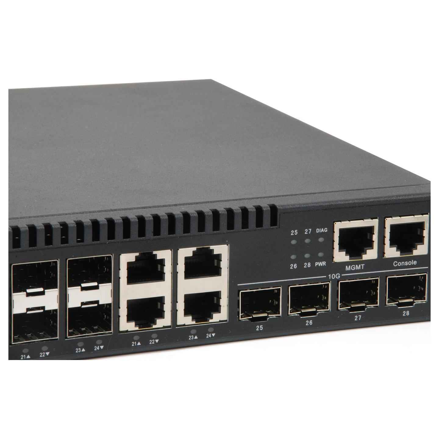 Switch LevelOne GTL-2872, 20× SFP 1G, 4× Combo Gigabit RJ45/SFP, 4× SFP+ 10G, Layer 3 Lite Managed, 128Gbps – Zezë - 5