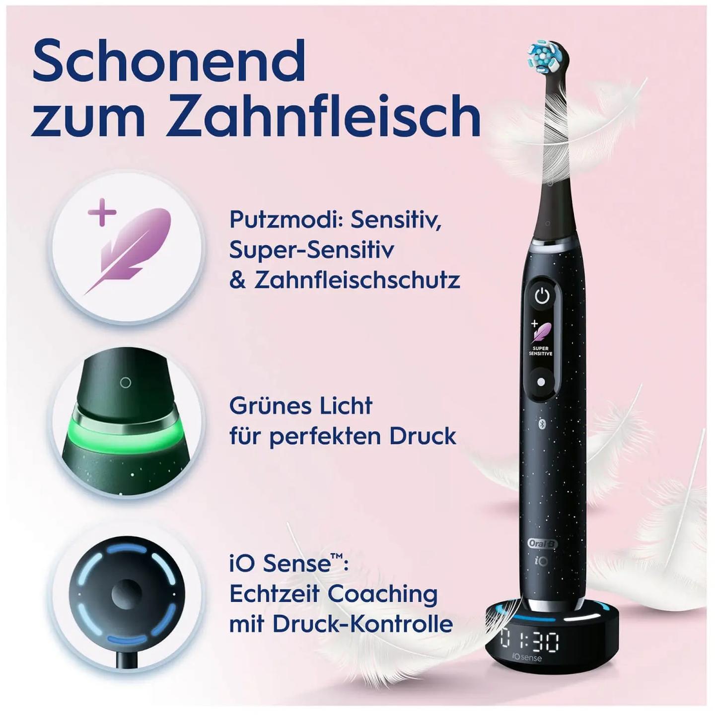 Furçë dhëmbësh elektrike Oral-B iO Series 10 / 7 Modalitete / iO Sense / Smart Pressure Sensor / OLED Display / Bluetooth – Zezë - 5