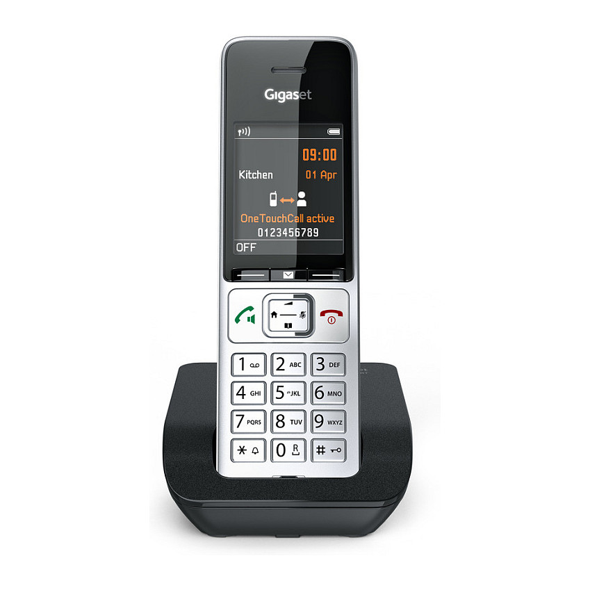 Telefon i thjeshtë Gigaset COMFORT 500 / 2.2" / DECT & Hands-Free - Zezë/Argjendtë - 5