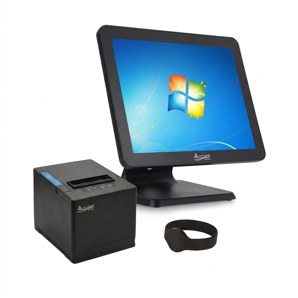 AIO POS OCOM POS-1519, i5-5200U, 8GB , 128GB, 15" Touch - + Printer Termal Ocom OCPP-80S + Byzylyk Manshete 125Khz