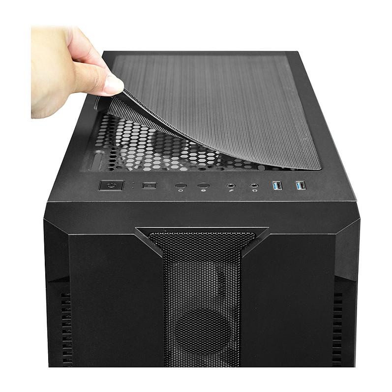 Kasë Chieftec Gamer Series Hunter GS-01B-OP, Midi-Tower, ATX, 4x120mm A-RGB, Xham i Temperuar, 2x USB 3.0 - Zezë - 24