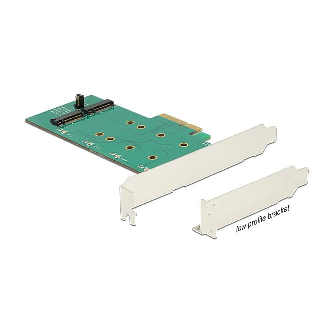 Kartë Zgjerimi PCI Express Delock 89536 / PCIe 2.0 x4 / 2x M.2 Key B SATA / RAID 0, 1, SPAN / Low Profile - 3