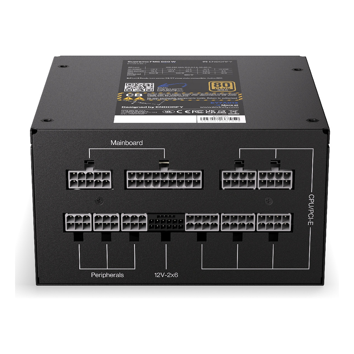 Furnizues Energjie Endorfy Supremo FM6 / 850W / ATX 3.1 / 80 PLUS Gold / Fully Modular - Zezë - 9