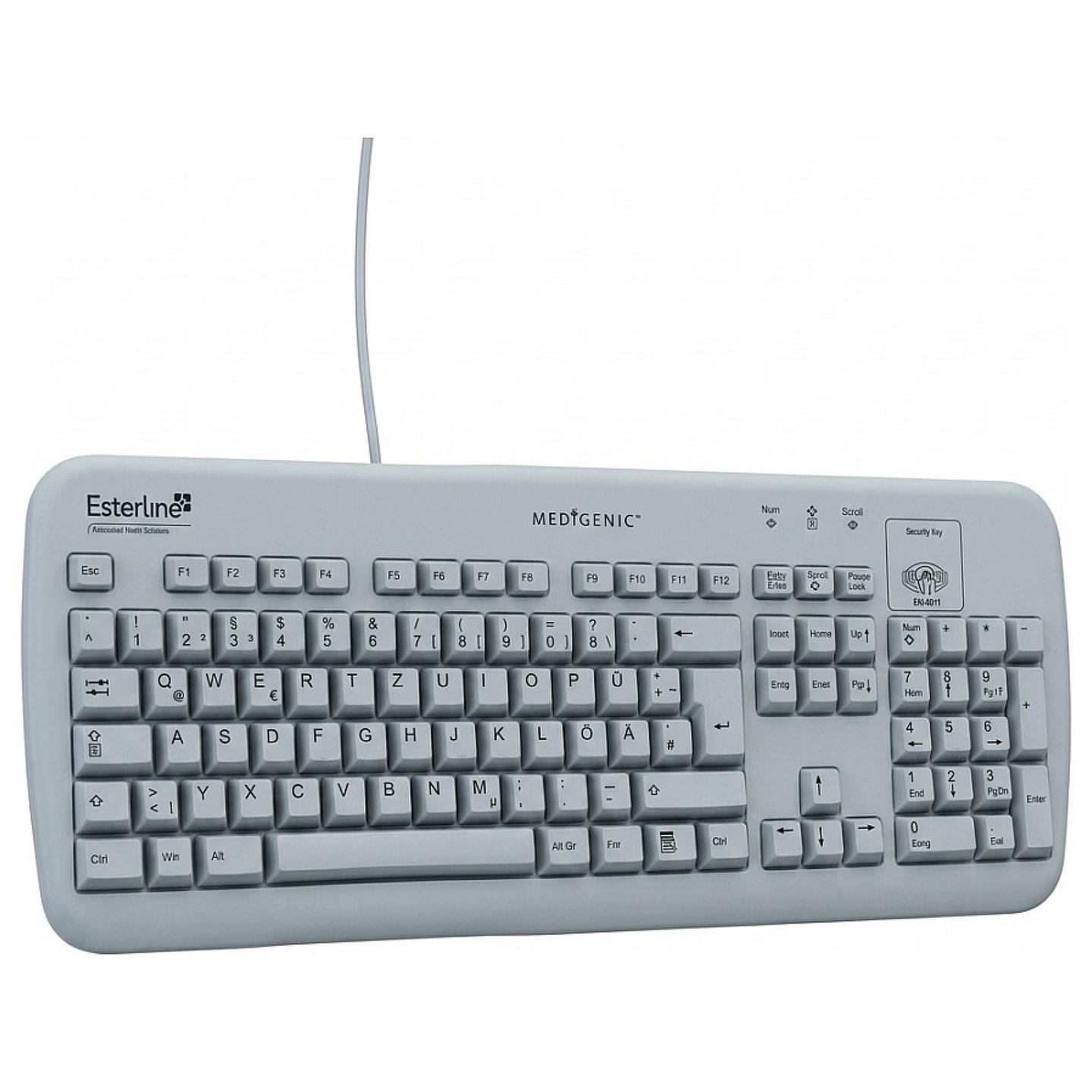 Tastierë me kabllo Medigenic Essential / USB + PS/2 - Bardhë
