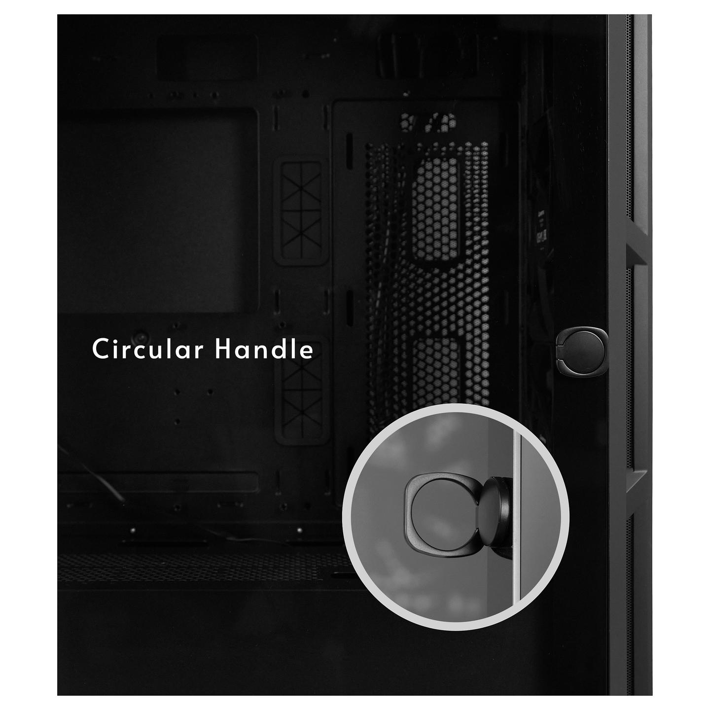 Kasë Chieftec APEX LUMO Mesh GA-01B-L-OP, Midi-Tower, E-ATX, 4x140mm ARGB, Xham i Temperuar, USB Type-C - Zezë - 20