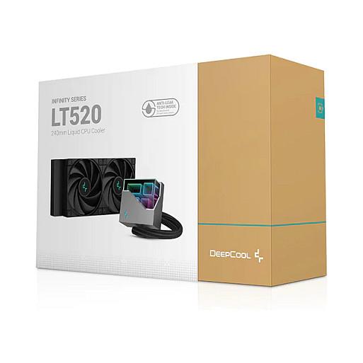 Ftohës për Procesor DeepCool LT520 / AIO / 240mm / 2x120mm / 500-2250RPM / 85.85CFM / ARGB - Zezë - 6