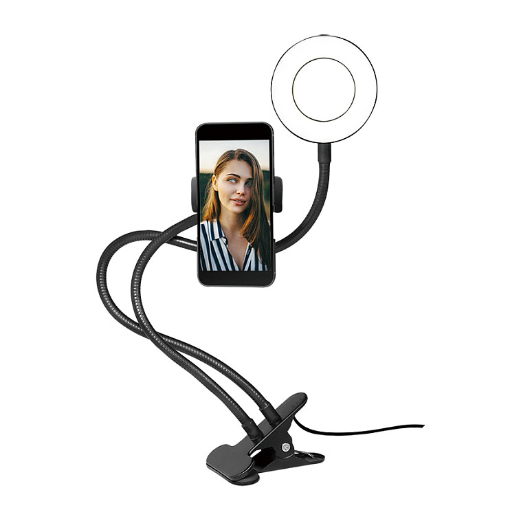 Dritë e Mençur LogiLink AA0150 / LED / 3 Modalitete Ndriçimi / Mbajtëse Smartphone / USB / 10W – Zezë - 2