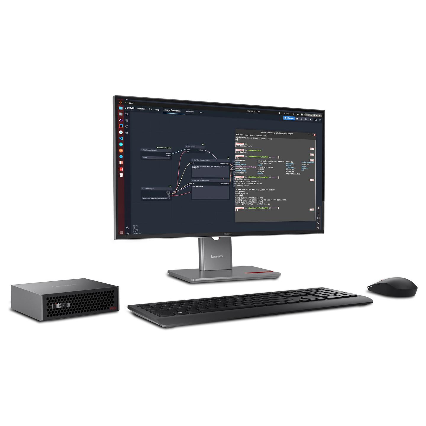 Mini Kompjuter Lenovo ThinkStation PGX, GB10 Grace Blackwell, 128GB LPDDR5X, 4TB, NVIDIA Blackwell - Zezë - 10