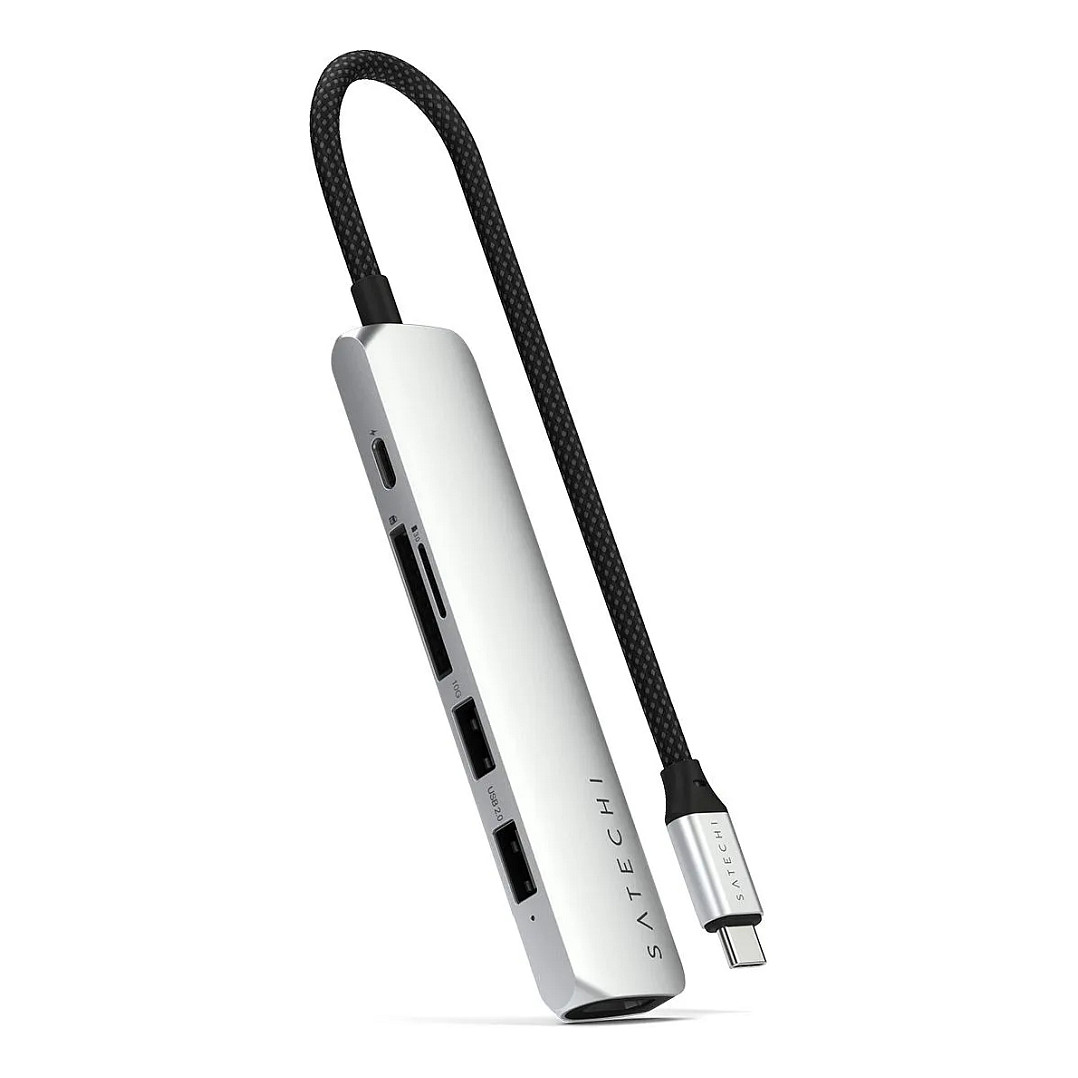 Hub Satechi ST-P6SS / 2x USB-A / 1x HDMI / SD / 1x USB-C 75W – Argjend - 6