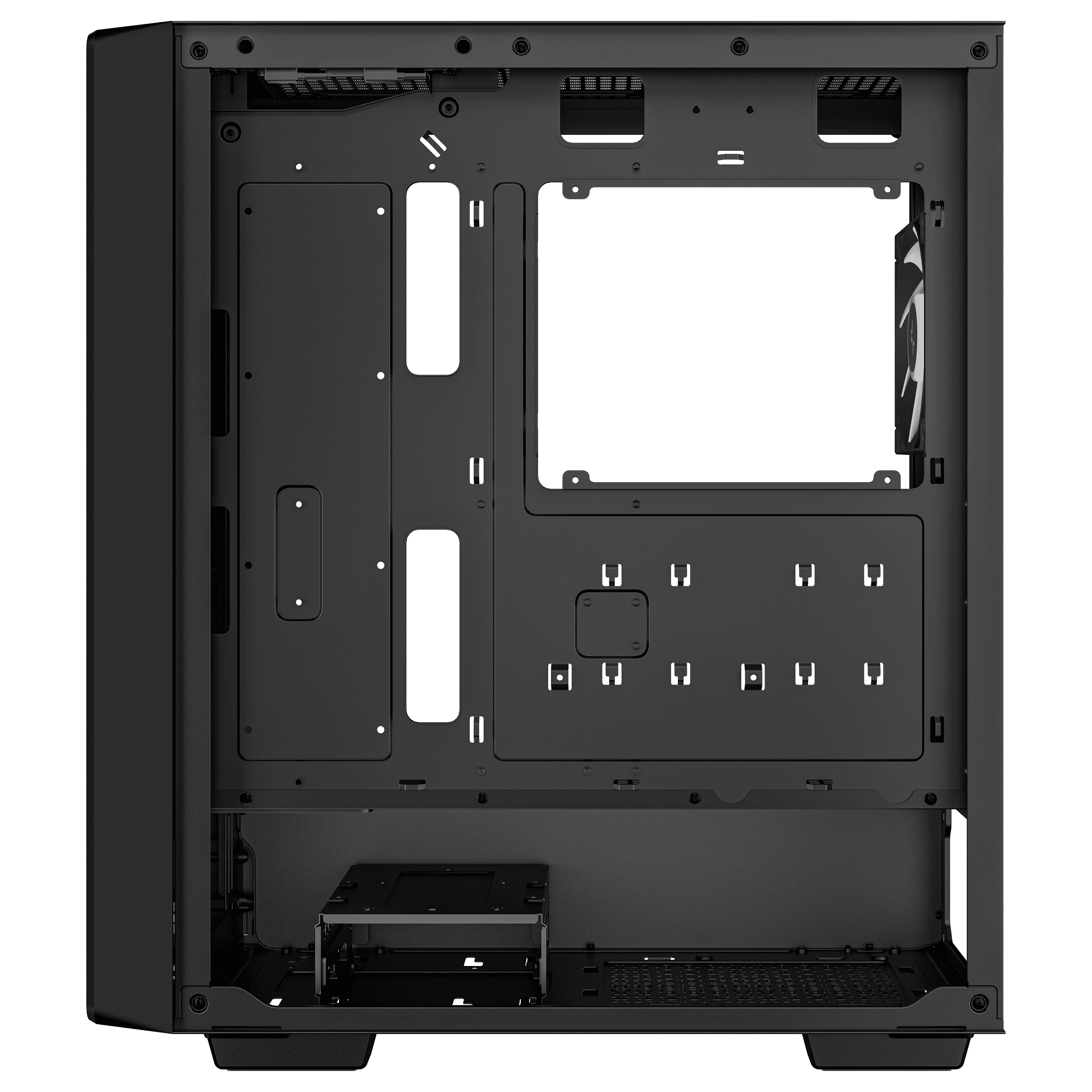 Kasë PC DeepCool CC560 ARGB V2 / Midi Tower / ATX / 4x 120mm ARGB Fan - Zezë - 6