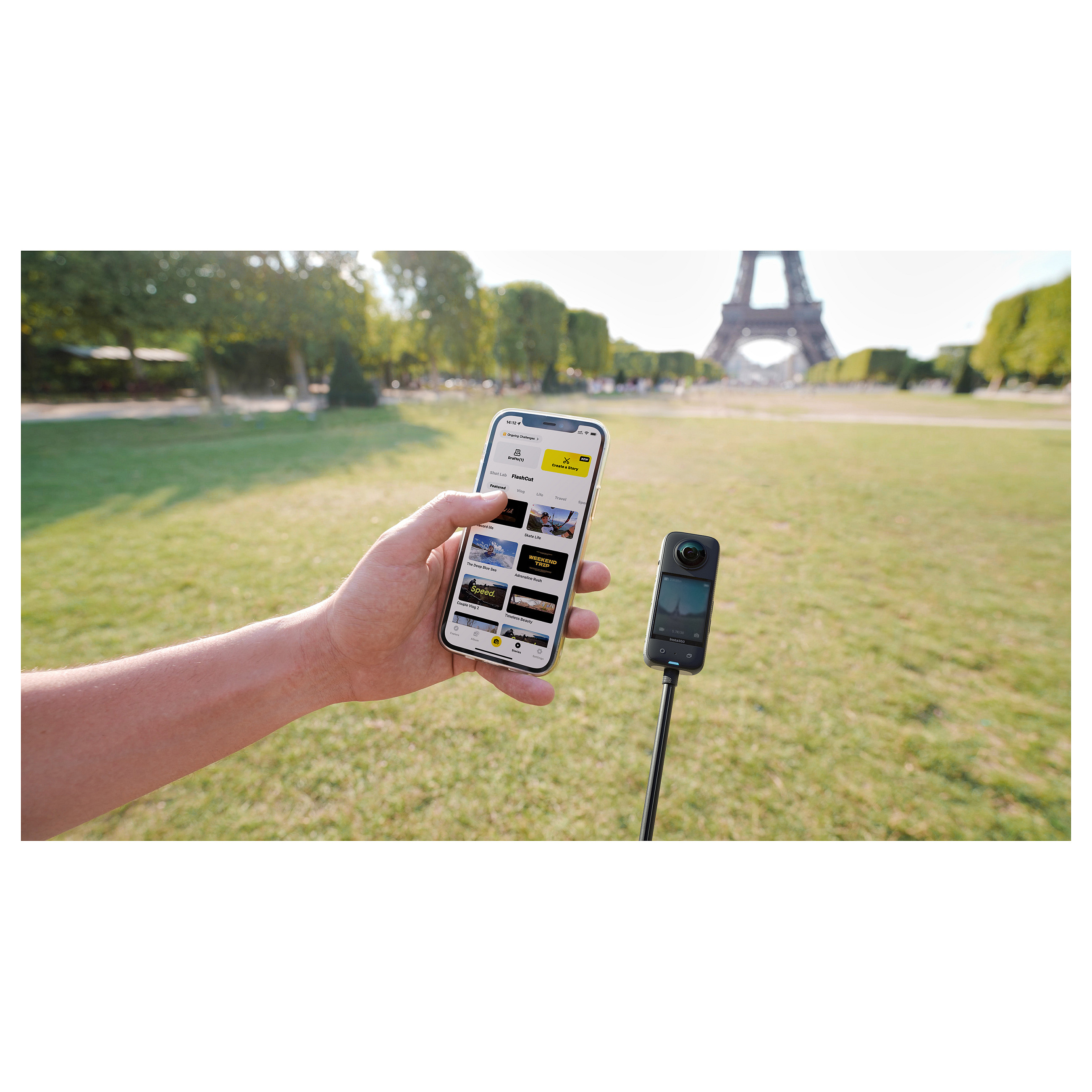 Video Kamera Insta360 X3 / 360° / 5.7K / 72MP / FlowState Stabilization / 2.29" Touchscreen / 10m Waterproof - Zezë - 10