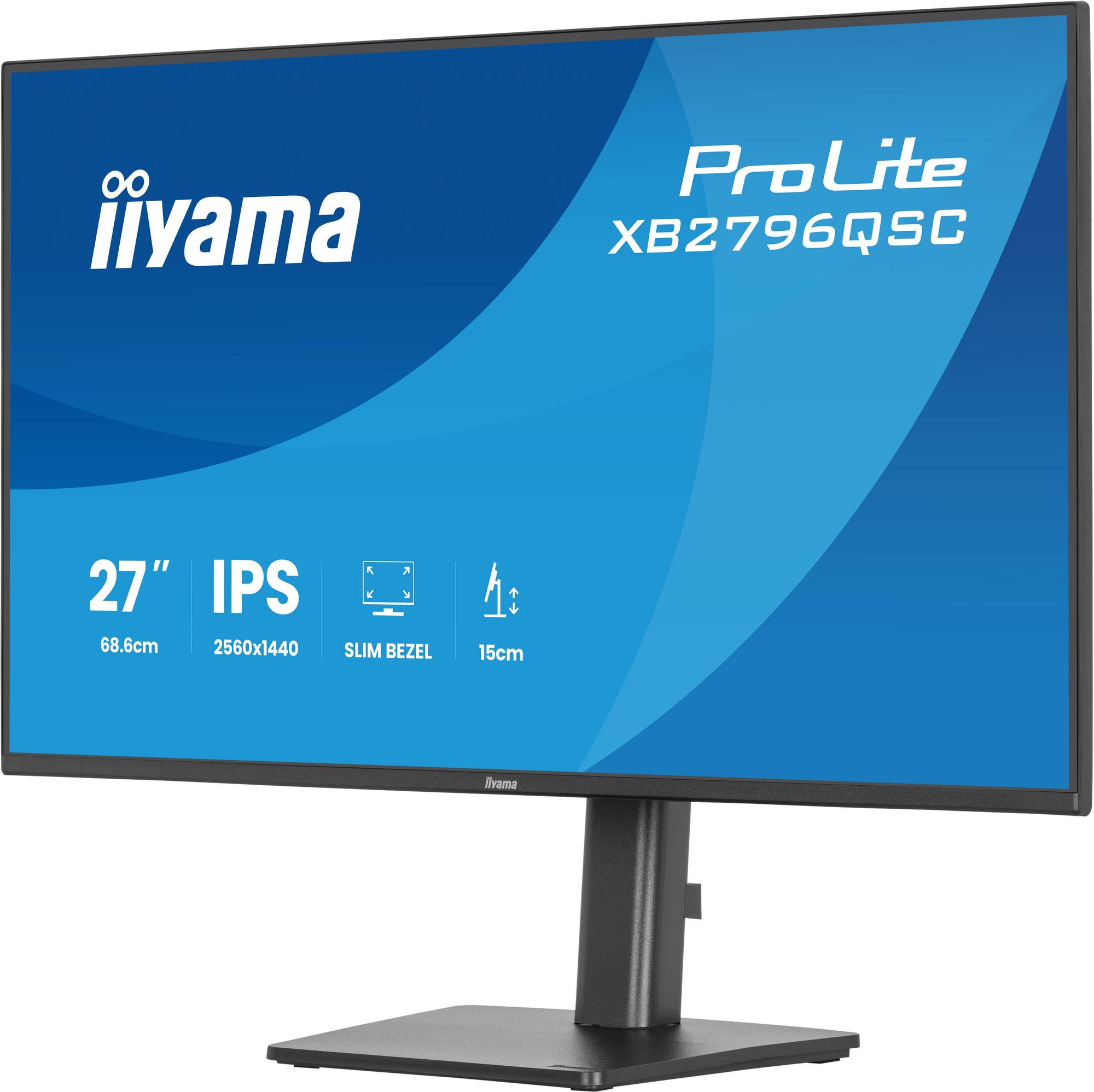 Monitor iiyama ProLite XB2796QSC / XB2796QSC-B1 / 27" / QHD / 144 Hz / IPS / USB-C 65W - Zezë - 4