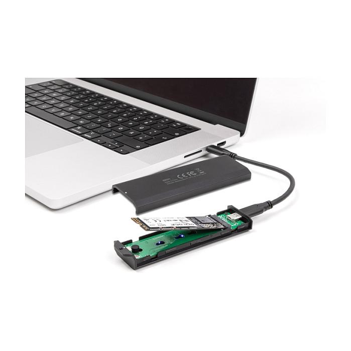 Kuti e jashtme për SSD DeLOCK 42031, M.2 SATA dhe NVMe, USB-C, 20 Gbit/s - Zezë - 4