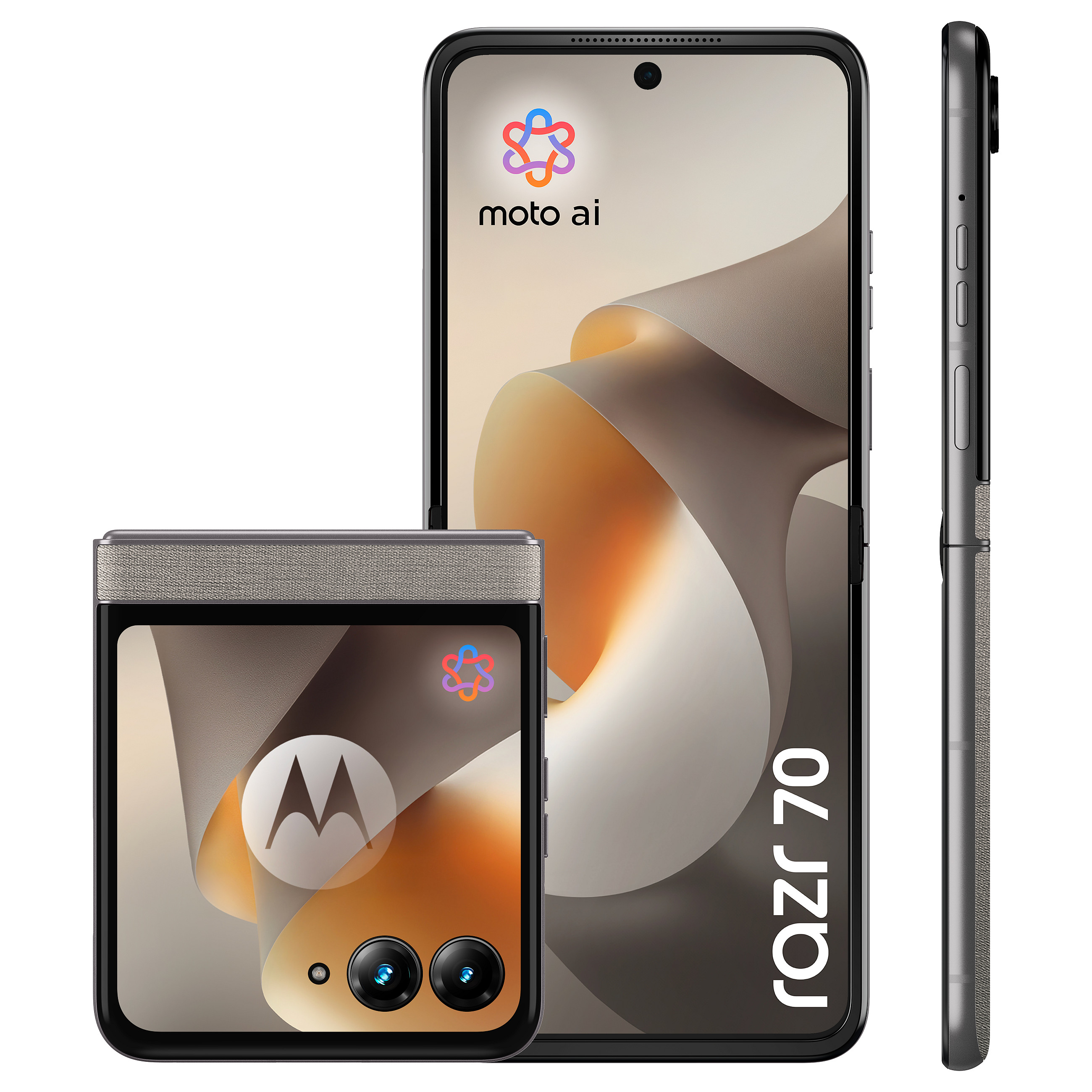 Telefon Motorola Razr 70 5G / 8GB / 256GB / Dual SIM - Hematit - 3