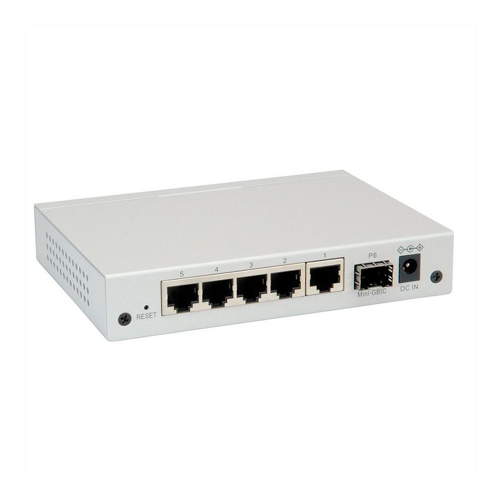 Switch ROLINE 21.14.3523, 5x Gigabit Ethernet RJ45, 1x Gigabit SFP, WebSmart - Hiri - 3