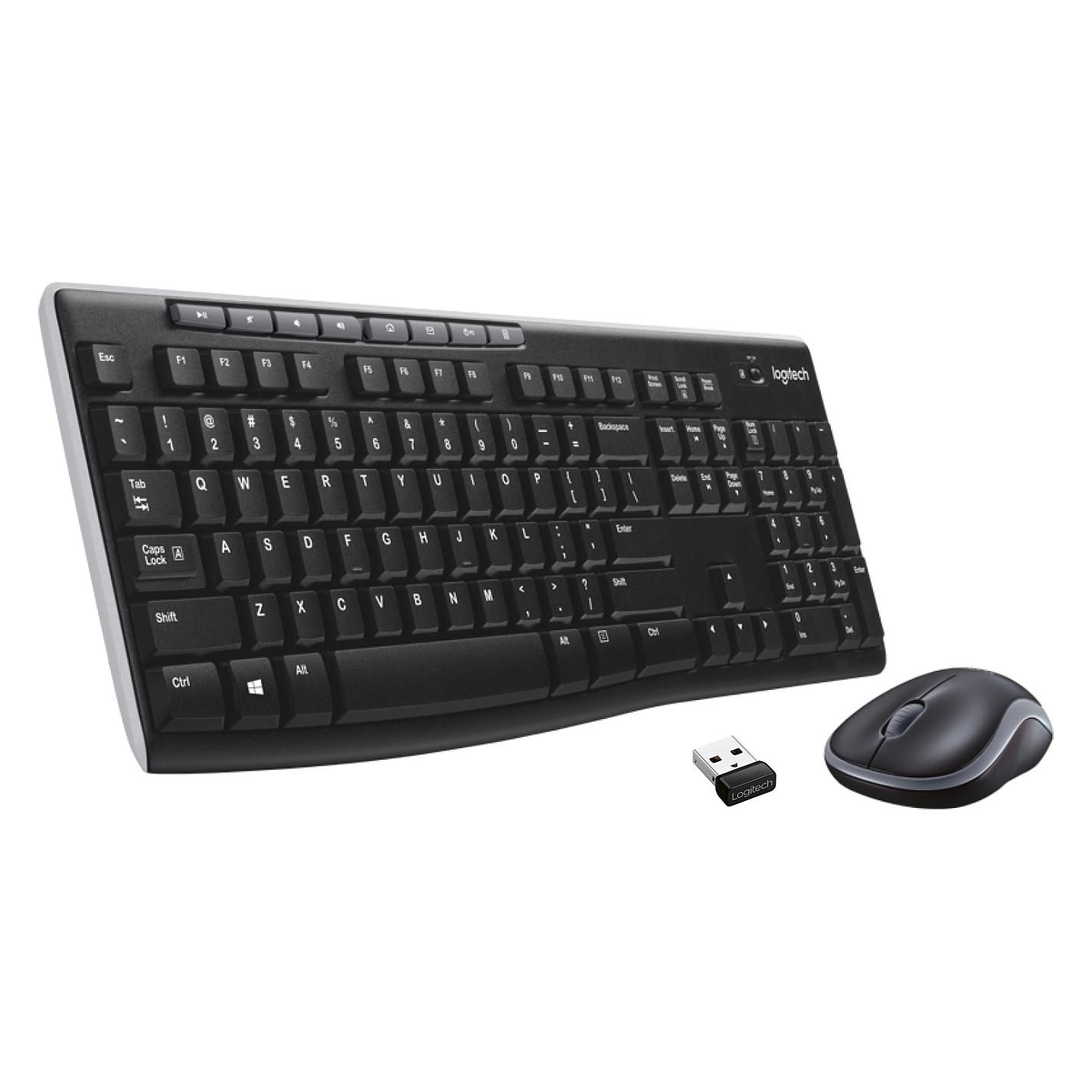 Combo (Tastierë & Maus) Logitech MK270 / QWERTZ CH / Wireless 2.4 GHz / Maus Optik / 1000 DPI / USB Nano-Receiver - Zezë - 2