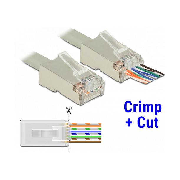 Konektor për Kabllo Rrjeti DeLOCK 86454, Cat 6, RJ-45 Mashkull, STP, Crimp+Cut, 20 copë - Transparent - 2