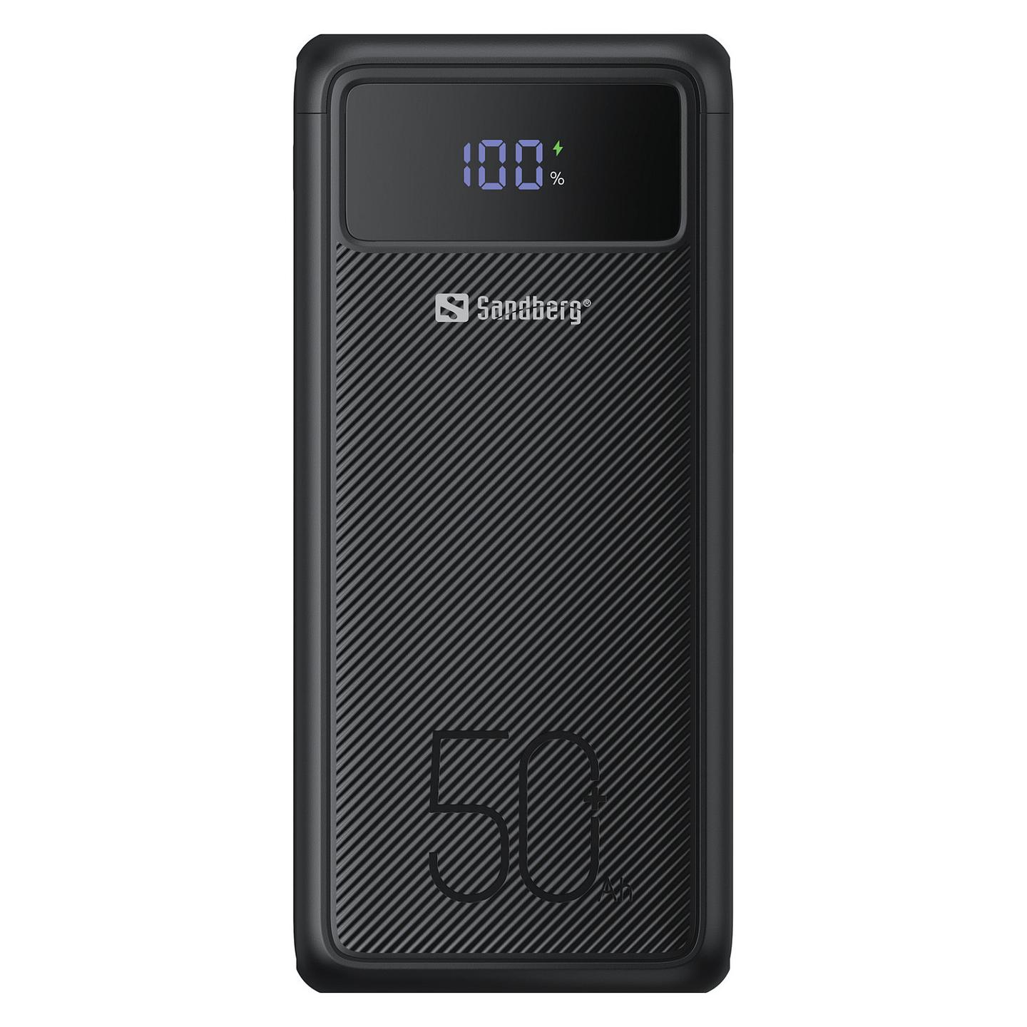 Powerbank Sandberg USB-C PD 130W 50000 / 50.000mAh / 130W / 2x USB-C + 3x USB-A / PD - Zezë - 4