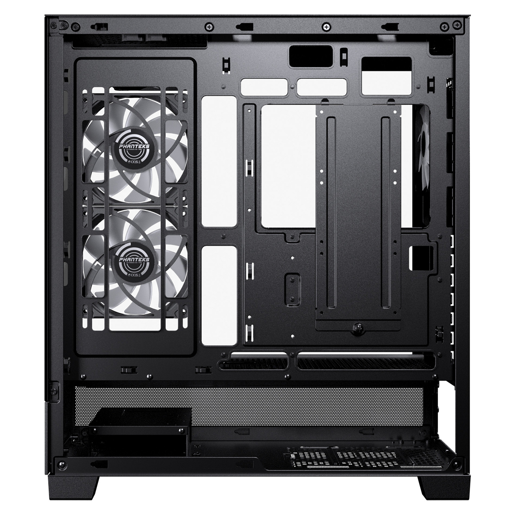 Kasë Phanteks XT View / Midi Tower / E-ATX / 3x 120mm D-RGB Fan / Tempered Glass x2 - Zezë - 8