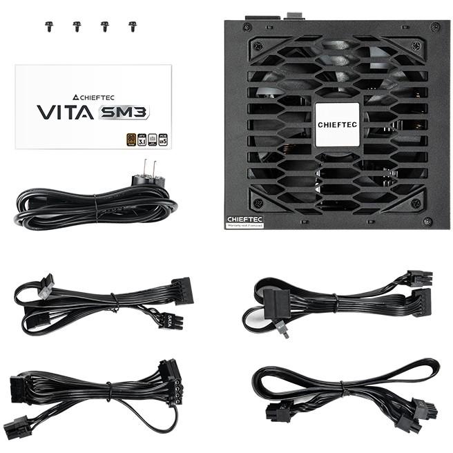 Furnizues Energjie Chieftec VITA SM3 BPX-850-C, 850W, 80 PLUS Bronze, ATX 3.1, Semi-Modular – Zezë - 17