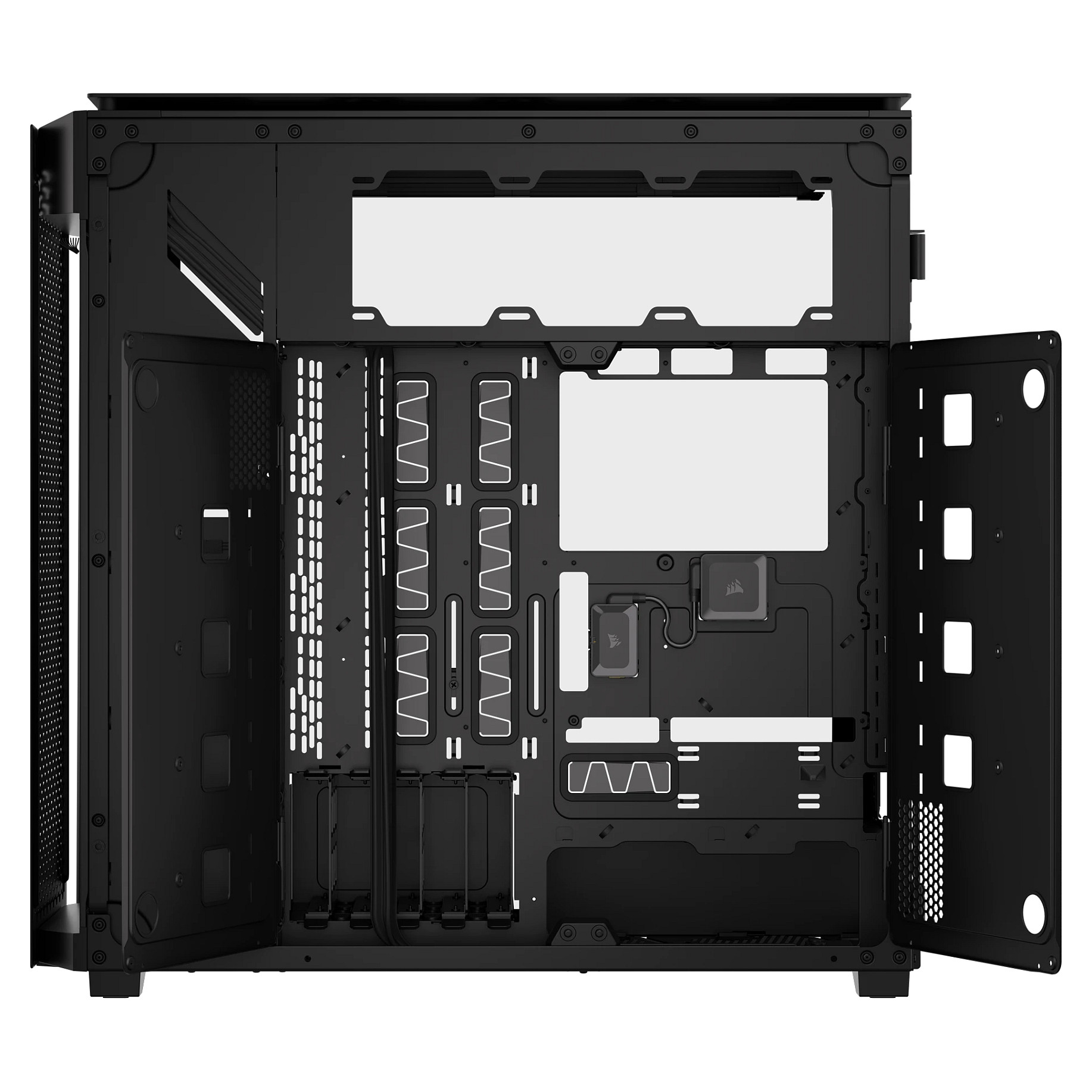 Kasë PC Corsair 9000D RGB AIRFLOW / Super Full Tower / E-ATX + ATX / 18x 120mm Fan Support / Tempered Glass - Zezë - 12