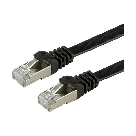 Kabllo për rrjet VALUE Cat6A / F/UTP / 0.5m - Zezë