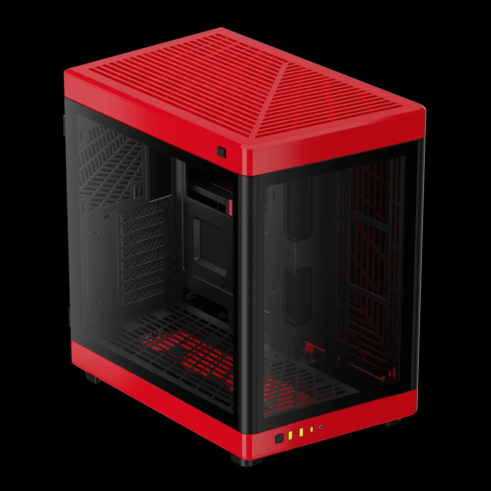 Kasë GAMDIAS NESO P1 / Full Tower / E-ATX / Tempered Glass - Zezë/Kuqe - 3