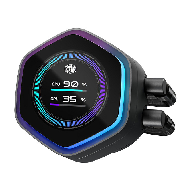 Ftohës për Procesor Cooler Master MasterLiquid Atmos II 240 LCD / 240mm / AIO / ARGB / LCD Display - Zezë - 2