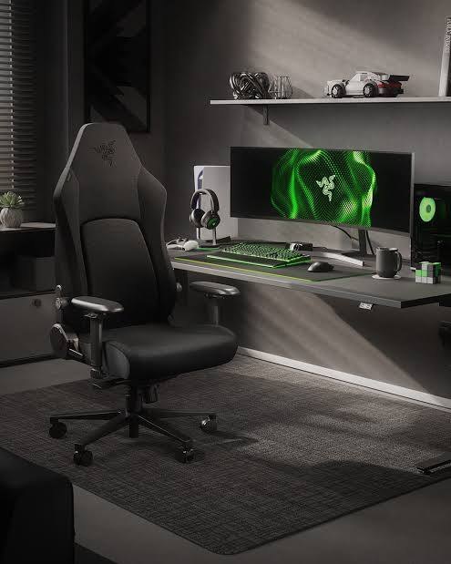 Karrige Gaming Razer Iskur V2 Fabric - Gri e Errët - 3