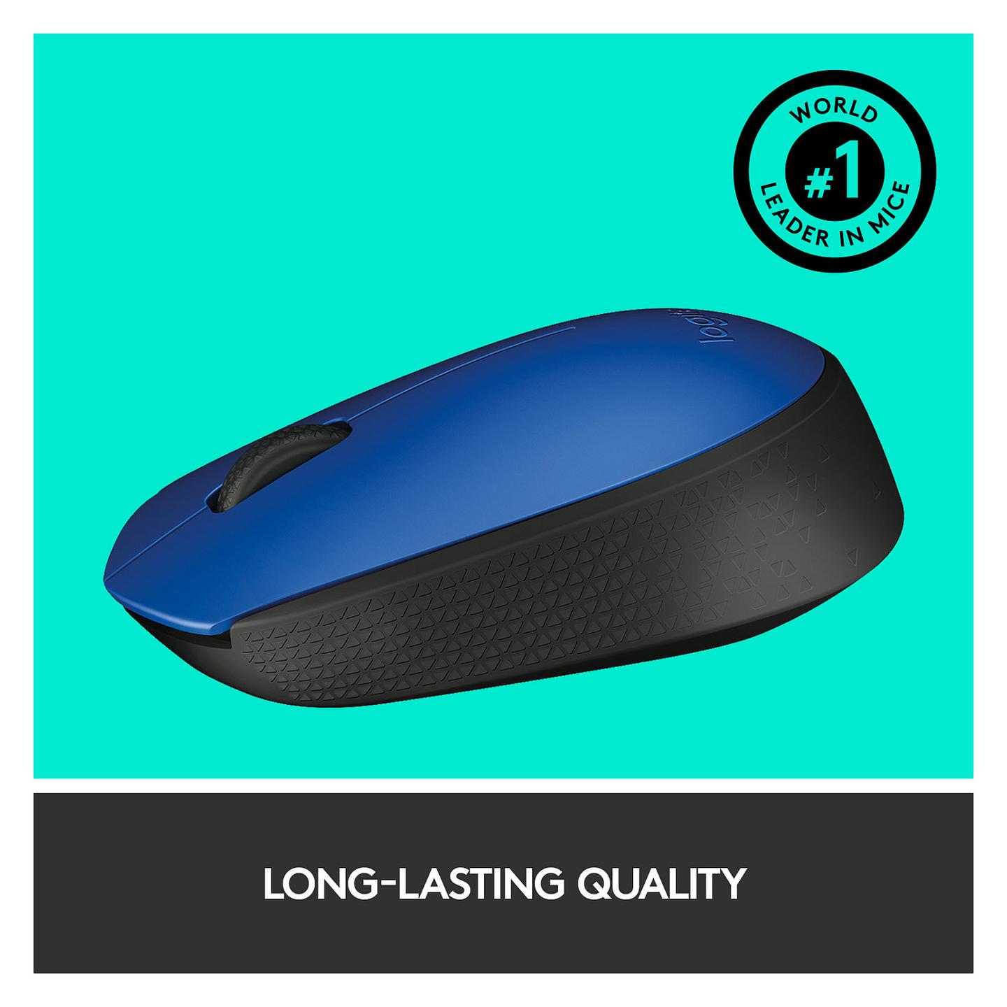 Maus pa kabllo Logitech M171 / Wireless 2.4GHz / Optik / 1000 DPI / 3 Butona / Nano USB Receiver - Blu/Zezë - 9