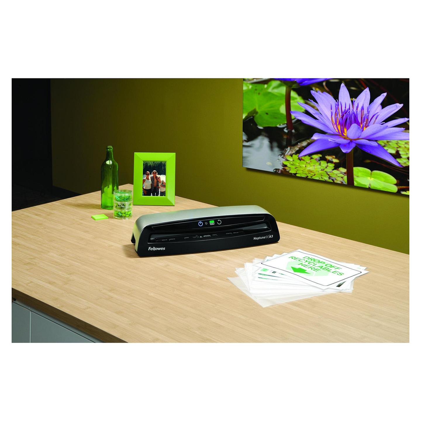 Laminator Fellowes Neptune 3 A3, 4 Rula, Hot & Cold, 80–175µm, 600mm/min, AutoSense - Argjend, Zezë - 6