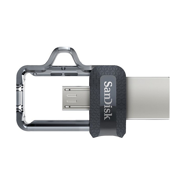 USB Flash Drive SanDisk Ultra Dual m3.0 / 128GB / USB Type-A + Micro-USB / USB 3.0 - Transparente - 2