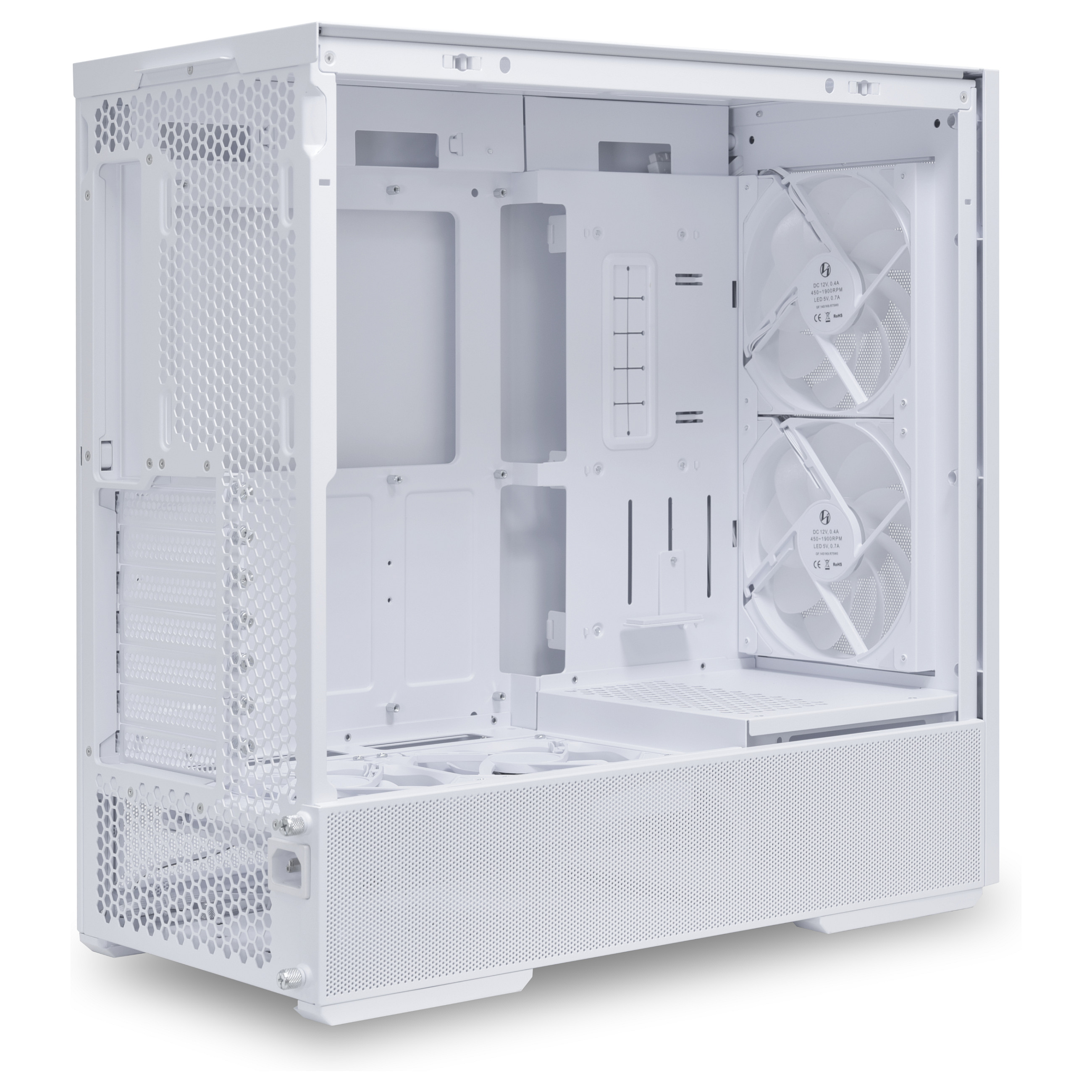 Kasë Lian Li LANCOOL 207 / Midi Tower / ATX / 2x 140mm ARGB + 2x 120mm PWM Fan / Tempered Glass - Bardhë - 11