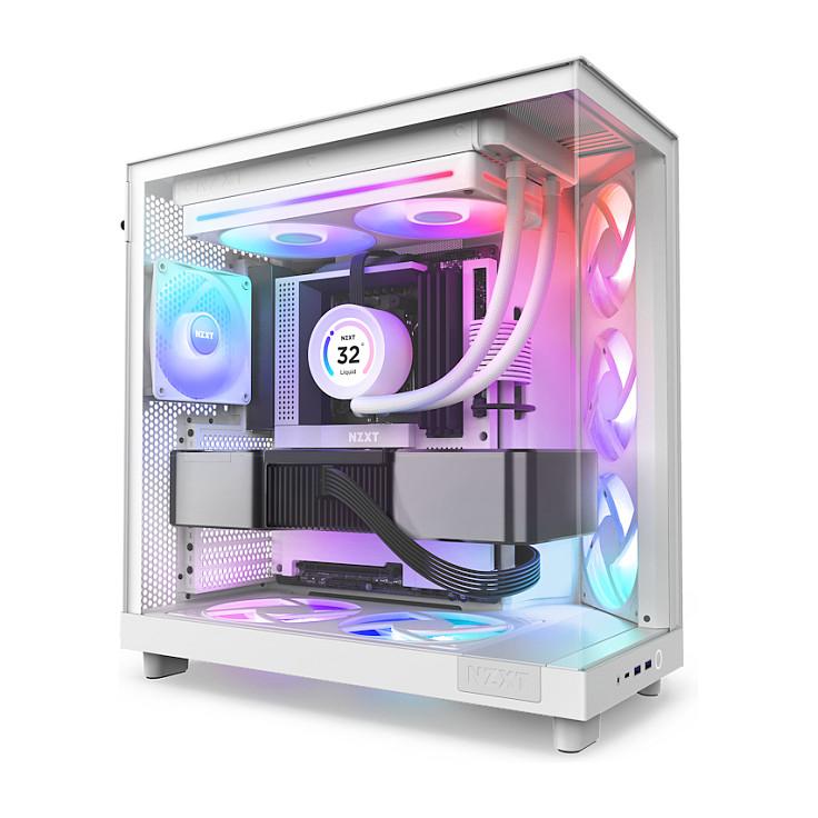 Ftohës për Kasë NZXT F280 RGB Core, 280mm, PWM, 2000 RPM, 98.61 CFM, RGB - Bardhë - 6