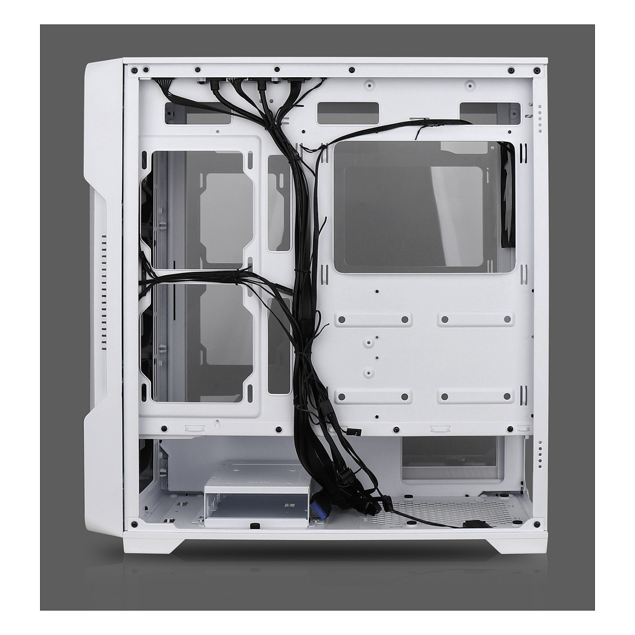 Kasë PC Nanoxia DS-9 ARGB / Midi Tower / E-ATX + ATX / 3x 120/140mm Fan Support / Tempered Glass - Bardhë - 10