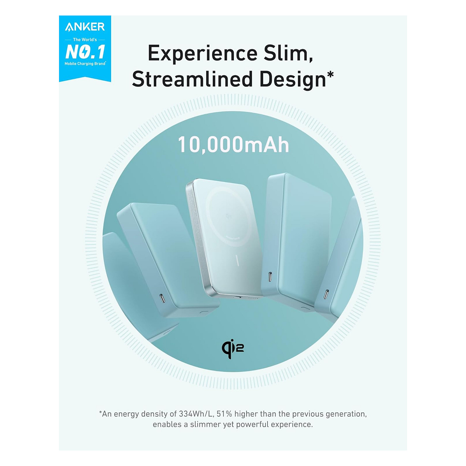 Powerbank Anker MagGo A1664 / 10000mAh / 15W - Gjelbër - 4
