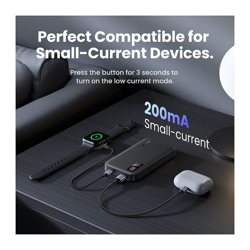 Power Bank Ugreen PB311 / 10000mAh / USB-C + USB-A / 20W / 22.5W / Power Delivery 3.0 / Quick Charge 3.0 – Zezë - 9