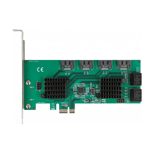 Kartë Zgjerimi PCI Express Delock 90072 / PCIe 2.0 x1 / 8x SATA 6Gbps / Low Profile - 4