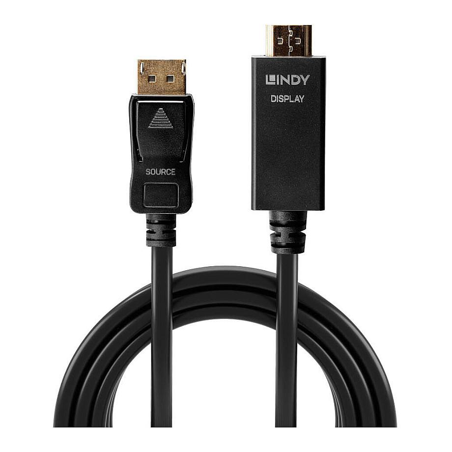 Kabllo DisplayPort LINDY 36923 / DisplayPort 1.2 në HDMI 1.4 / 3m / 4K 30Hz - Zezë - 2