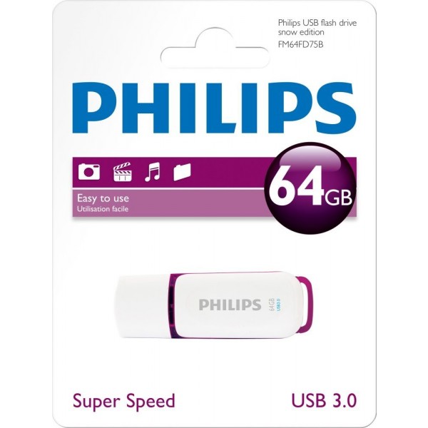 USB Flash Drive Philips FM64FD75B / 64GB / USB Type-A / USB 3.2 Gen 1 - Vjollcë/Bardhë - 2