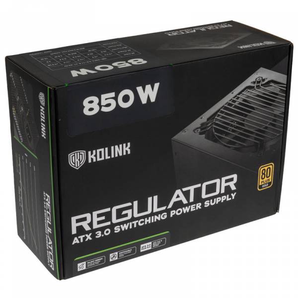 Furnizues Energjie Kolink Regulator / 850W / 80 PLUS Gold / ATX 3.0 / PCIe 5.0 / Fully Modular - Zezë - 3